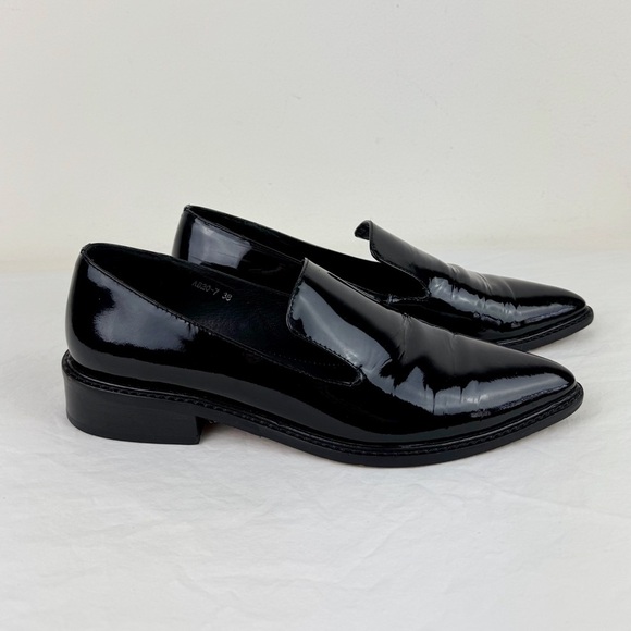 Alias Mae Black Patent Leather Loafers - Picture 1 of 9